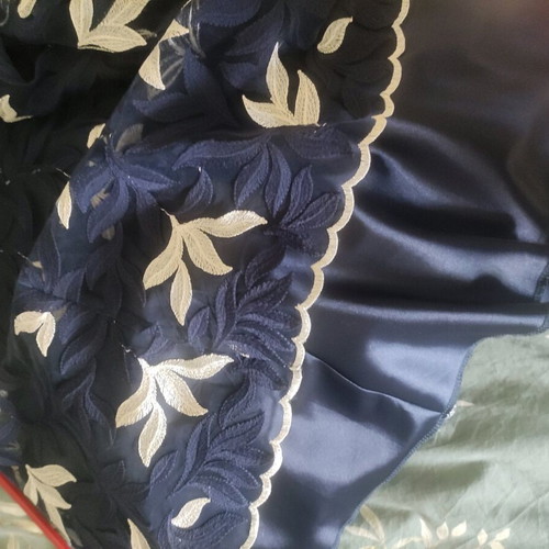 Mystic blue dress like new with removable white belt