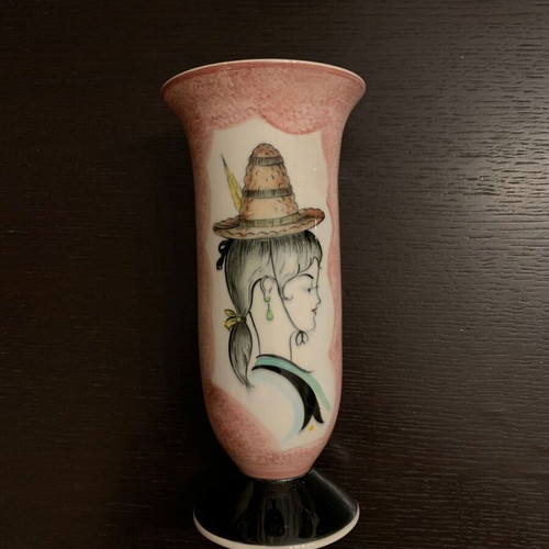 Arte Milano handmade porcelain vase like new, Italian