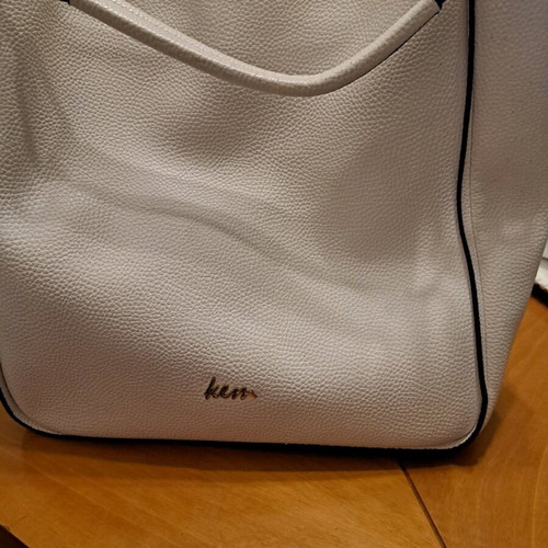 KEM shoulder bag used, large, white