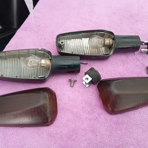 Honda Transalp turn signal set used with smoked lenses and bulbs