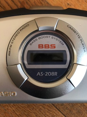 Walkman Casio AS-208R μεταχειρισμένο με bass boost system, ραδιόφωνο, κασέτα