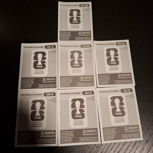 USA Players FIFA World Cup 2026 stickers new, set of 8
