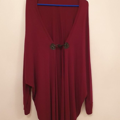 Women's tunic blouse used, burgundy size XL