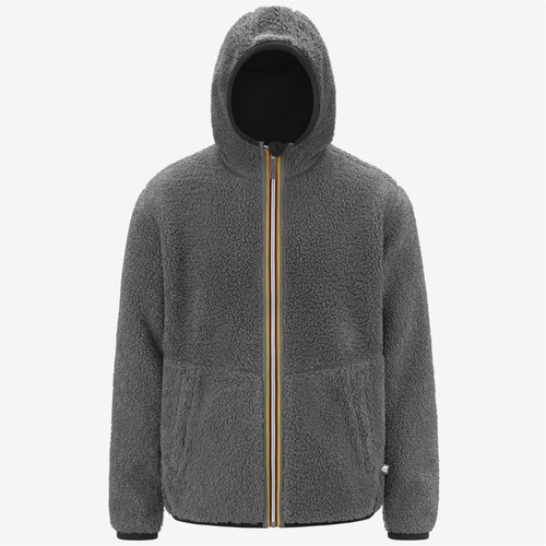 K-Way Reversible Polar Sherpa Jacket used, men's black and gray M