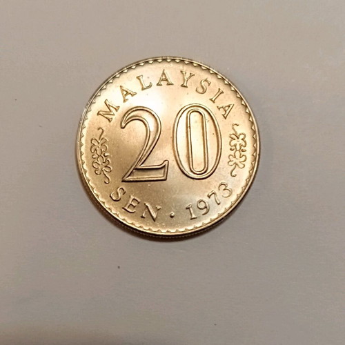 Malaysia 20 Sen Coin 1973 uncirculated (UNC)