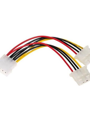 Akyga καλώδιο τροφοδοσίας Molex με διαχωριστή 2x θηλυκά 15εκ καινούργιο