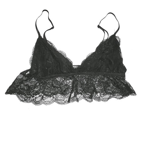 Zara lace bralette used, black, triangular
