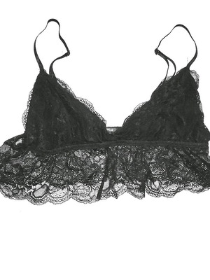 Zara lace bralette used, black, triangular