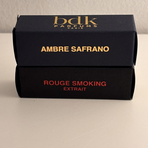 BDK Parfums Rouge Smoking Extrait & Ambre Safrano tester samples new