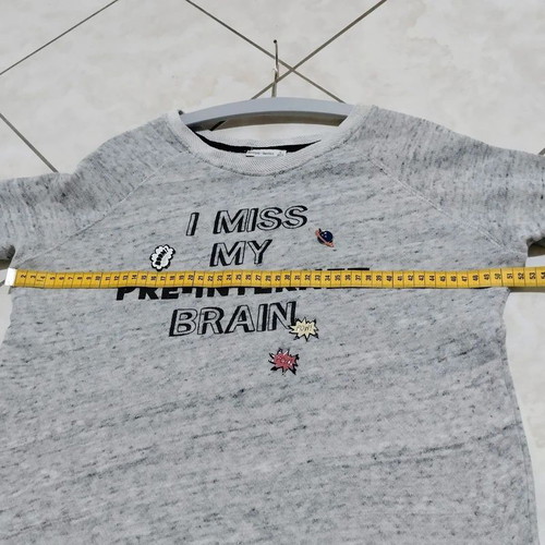 Bershka oversized sweatshirt S grey