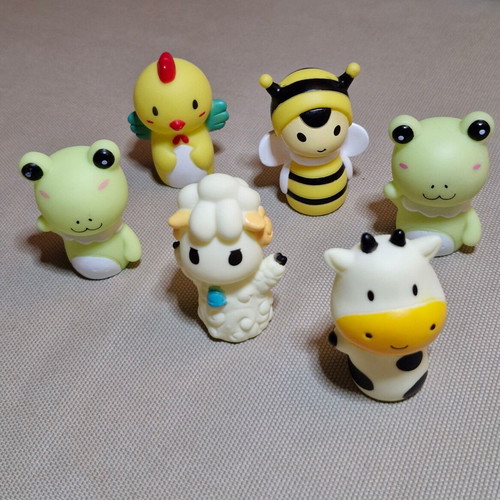 Baby finger puppets, 6 farm animal figures