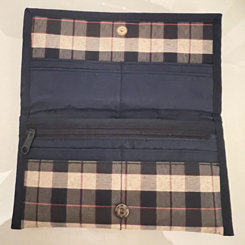 Checked wallet unused, blue