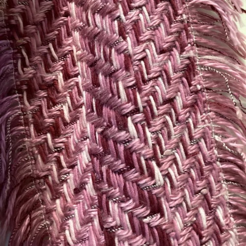 Scarf unused pink with width 25 and length 180 cm