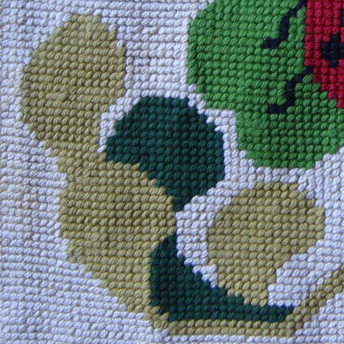 Vintage ‘80s embroidery cash napkin “Ladybug” like new