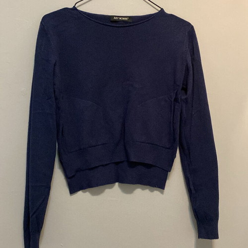 Blue fitted blouse like new, size S