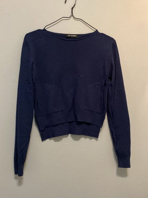 Blue fitted blouse like new, size S