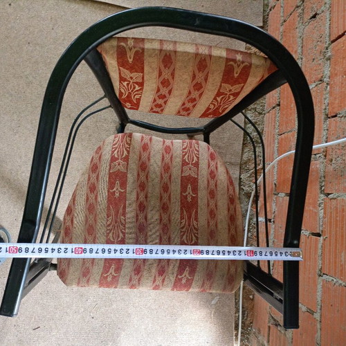 Iron chairs used, set of 47 with cushions