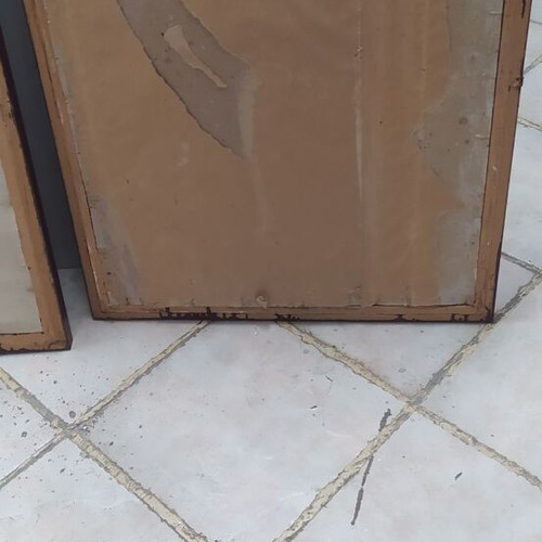 Framed paintings used, set of 3, size 75x60