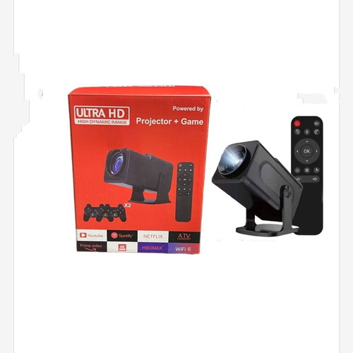 Game and multimedia console with projector and 2 controllers new