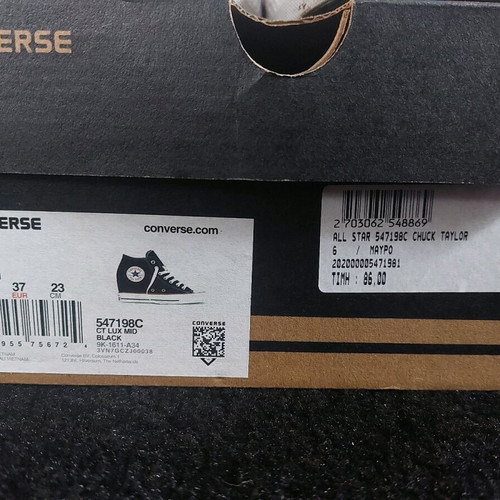 Converse women's boot with hidden heel like new, size 37, black