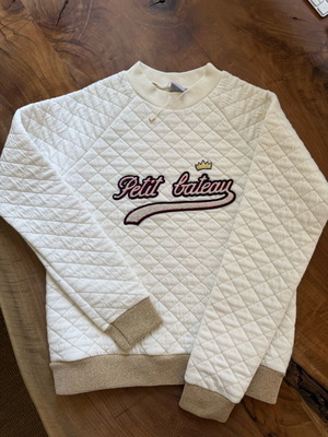 Petit Bateau sweatshirt like new, size 10 years, white
