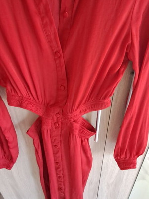 Dress with Buttons Pink Woman red size XS like new