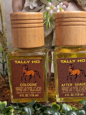Tally Ho vintage 70's cologne and after shave used, collectible