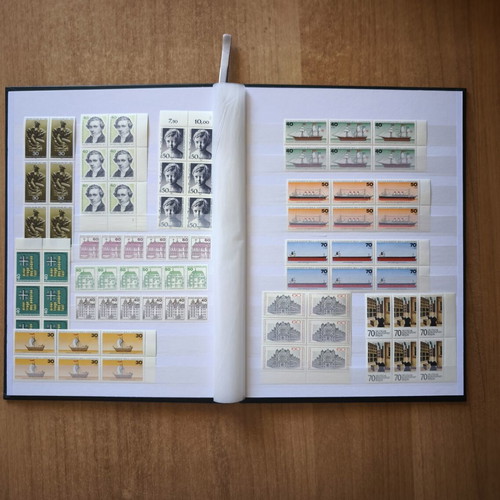 Berlin Collection of 50 Unused Lux Stamp Sheets in A4 Album