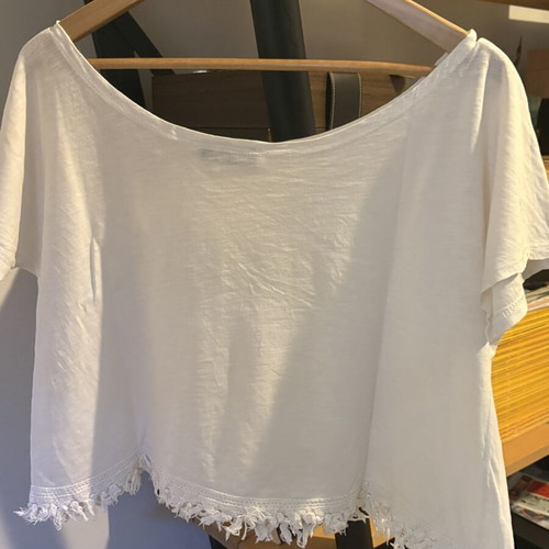 Moutaki white blouse like new, cotton, size M