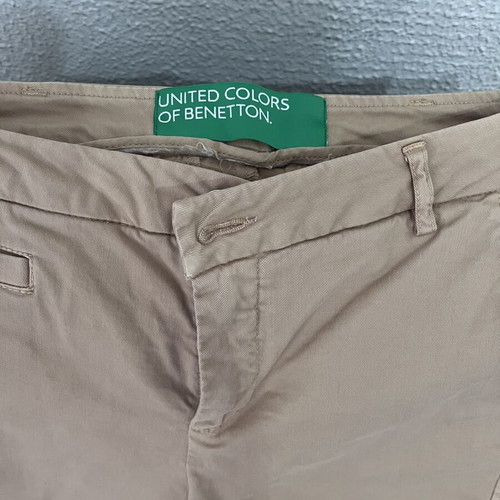 Benetton cotton chinos like new, beige, sizes S and M