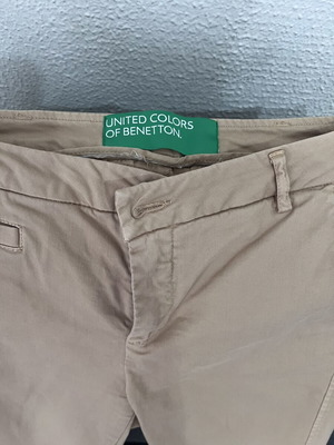 Benetton cotton chinos like new, beige, sizes S and M