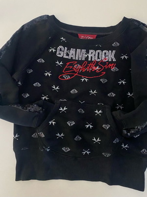 Fight Sin women's sweatshirt L black like new with smile neckline