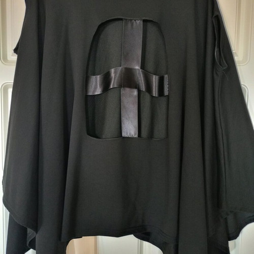 Black long asymmetric blouse like new