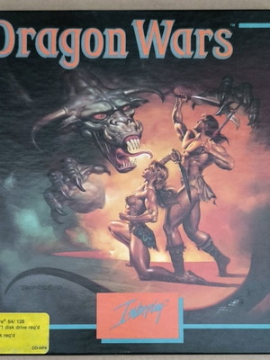 Dragon Wars Commodore Disk Big Box like new with poster