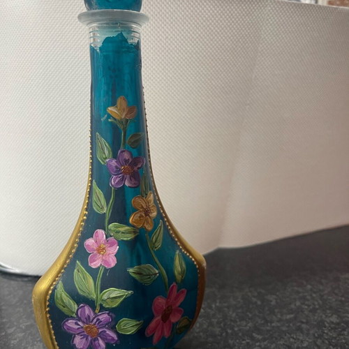 Painted small bottle used