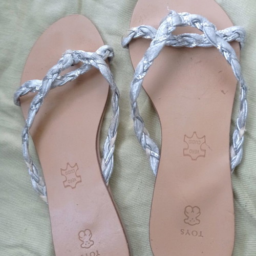 Slippers used with silver braids size 39