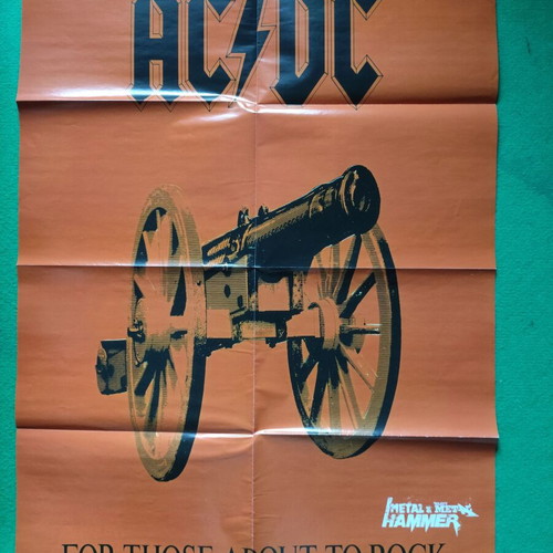 AC/DC Metal Hammer συλλεκτική αφίσα σαν καινούργιο, 75 × 55 εκ