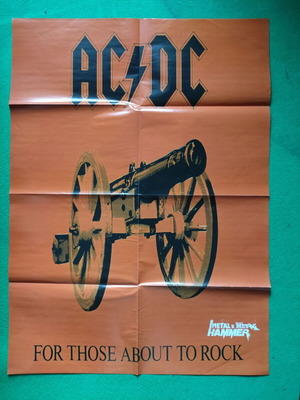AC/DC Metal Hammer συλλεκτική αφίσα σαν καινούργιο, 75 × 55 εκ