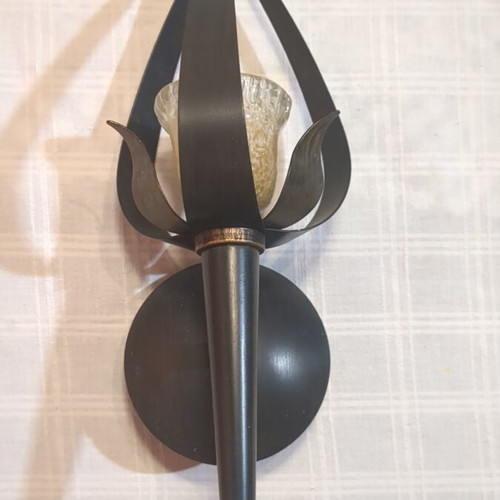 Wall light applique metal used, like new, 40 cm height