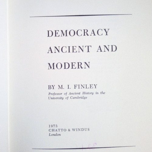 Democracy Ancient and Modern used book