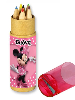 Minnie Mouse colored pencils new with name, set of 10 pieces