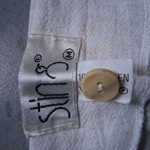 Vintage mini skirt with buttons like new, white, Sting