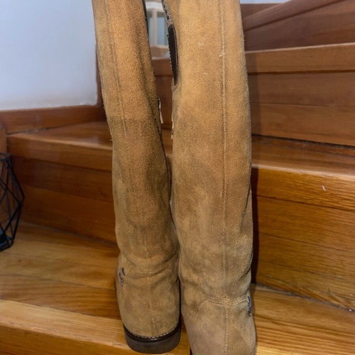 Tommy Hilfiger suede boots used, yellow, size 39