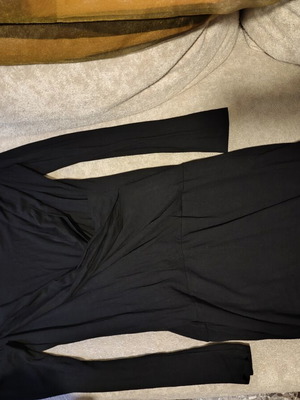 Long-sleeve dress made of viscose used, black, one size