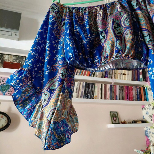 Boho set with pants and crop top one size like new