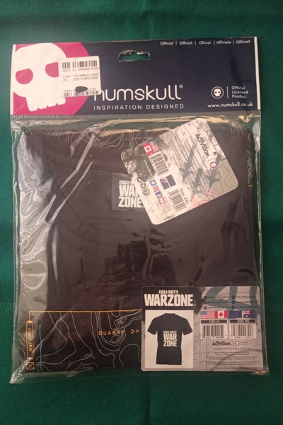 Official Numskull Call Of Duty Warzone Black Map T-Shirt