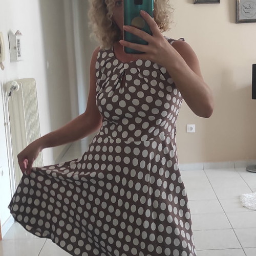 Polka Dotted Dress used, size M