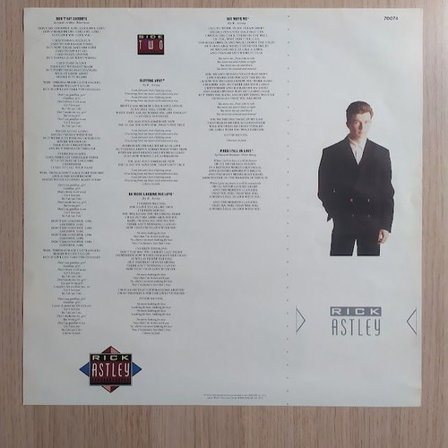 Rick Astley Whenever You Need Somebody LP винил като нов, поп