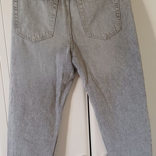 Bershka men's jeans size 42 gray acid wash used