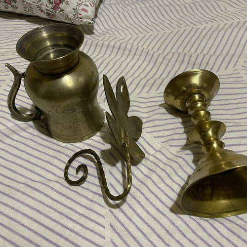 Brass decorations used, set of 3 pieces